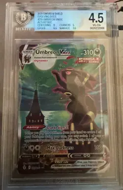 Umbreon VMAX 215/203 Evolving Skies Alt Art Secret Rare Holo Beckett 4.5 - Image 4