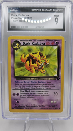 Dark Kadabra 39/82 Team Rocket Uncommon Regular CGC 9 2000 Pokemon TCG Eng - Image 1