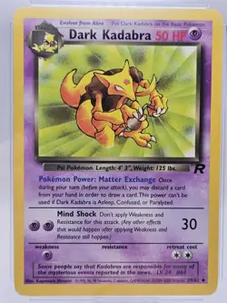 Dark Kadabra 39/82 Team Rocket Uncommon Regular CGC 9 2000 Pokemon TCG Eng - Image 2
