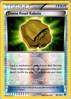 Dome Fossil Kabuto 96/124 Fates Collide Pokemon Reverse Holo Near Mint - Image 1