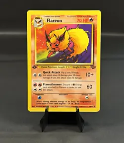 UNPLAYED 1999 WOTC Pokemon Flareon 19/64 Jungle 1st Edition Rare Non Holo - NM - Image 1