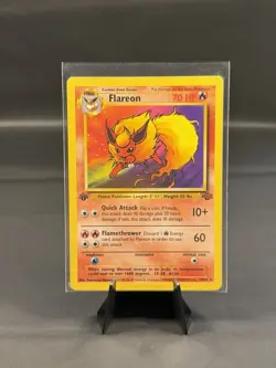 UNPLAYED 1999 WOTC Pokemon Flareon 19/64 Jungle 1st Edition Rare Non Holo - NM - Image 5