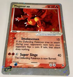 Pokemon Magmar ex EX Ruby & Sapphire Ultra Rare Holo 100/109 English 2003 90 HP - Image 3