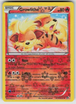 Growlithe RC4/RC25 Holo Legendary Treasures: Radiant Collection Pokemon NM - Image 1