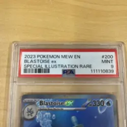 PSA 9 Blastoise ex #200 Scarlet & Violet 151 2023 Pokemon MINT - Image 2