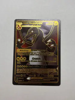 Shiny Charizard Gx Black Foil Fan Art Display Card NM/M - Image 1