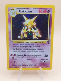 Alakazam Base Set 2 Holo Rare No. 1/130 Pokemon Card - 2000 SWIRL - Image 1