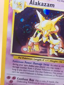 Alakazam Base Set 2 Holo Rare No. 1/130 Pokemon Card - 2000 SWIRL - Image 2