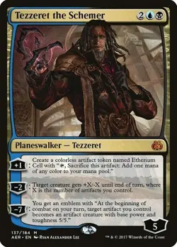 Magic The Gathering MTG TEZZERET THE SCHEMER Aether Revolt NM Near Mint - Image 1