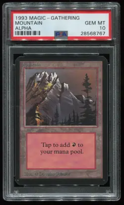 MTG Magic The Gathering Alpha - Mountain - PSA 10 Gem Mint - #67 - Image 1