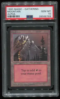 MTG Magic The Gathering Alpha - Mountain - PSA 10 Gem Mint - #69 - Image 1