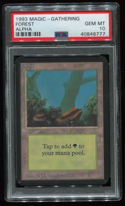 MTG Magic The Gathering Alpha - Forest - PSA 10 Gem Mint - Image 1