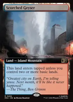 Scorched Geyser - Extended Art MSC NM MTG - Image 1
