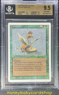 MTG 3rd Edition Revised 1994 Cockatrice BGS 9.5 GEM MINT Old School 93/94 - Image 1
