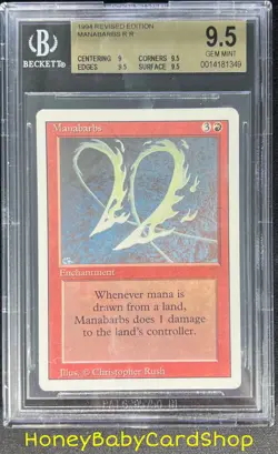 MTG 3rd Edition Revised 1994 Manabarbs BGS 9.5 GEM MINT Old School 93/94 - Image 1