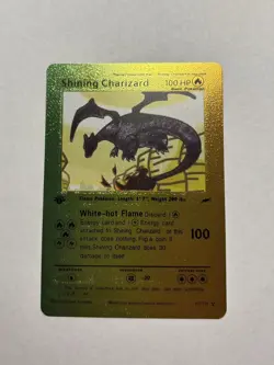 Ultra Rare Shiny Shining Charizard 1st Edition 107/105 Rainbow Foil Card - Image 1