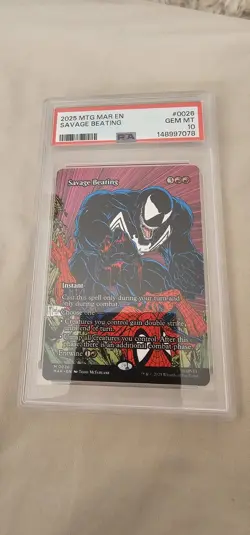 2025 MTG MARVEL'S SPIDER-MAN: SOURCE MATERIAL #0026 SAVAGE BEATING PSA 10 - Image 1