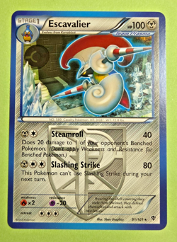 Pokemon TCG Plasma Blast Escavalier 061/101 Rare Non Holo Nm - Image 1