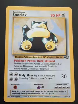 Pokemon TCG Snorlax Jungle 27/64 Unlimited Edition Regular Card LP - Image 1