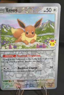 Eevee - (Pokemon Day 2025) (Reverse Cosmos Holo) 074/131 Miscellaneous Cards... - Image 2