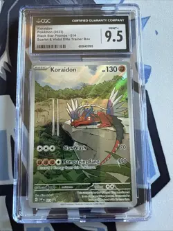 CGC Graded 9.5 Mint Koraidon 014 Black Star Promo Scarlet Violet Pokemon Card - Image 1