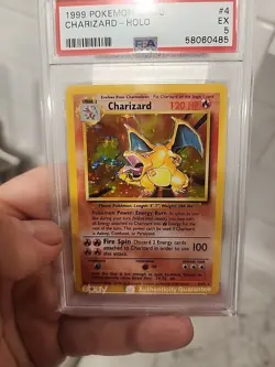 1999 Pokemon Charizard Holo PSA 5 Trading Card - Image 3