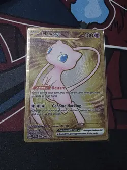 Mew ex 205/165 Scarlet & Violet 151 Gold UPC Promo Metal Card - Image 1
