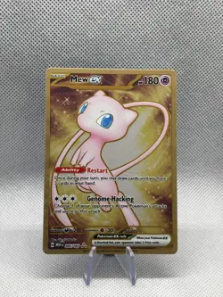 Mew ex 205/165 Scarlet & Violet 151 Gold UPC Promo Metal Card - Image 1