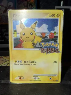 Pokemon Rumble 2009 Pikachu Holo Promo Card #7/16 LV.16 - Image 1