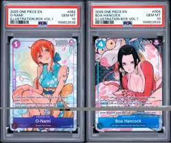 PSA 10 Boa Hancock & O-Nami One Piece Illustration Vol. 1 Promo Sequential Set - Image 1