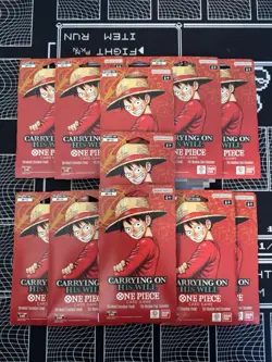 One Piece TCG OP-13 Carrying On His Will Sleeved Booster Pack Lot of 13 SEALED - Image 1