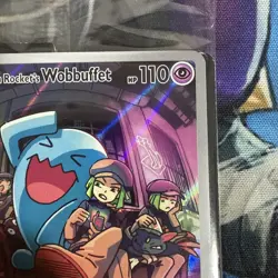 SEALED Destined Rivals Team Rocket's Wobbuffet Pokemon Center Stamped Promo Card - Image 3