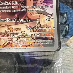 SEALED Destined Rivals Team Rocket's Wobbuffet Pokemon Center Stamped Promo Card - Image 4