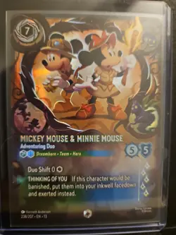Disney Lorcana Mickey Mouse & Minnie Mouse Adventuring Duo Enchanted - Image 1