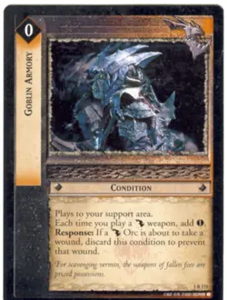 Lord Of The Rings CCG FotR Card 1.R173 Goblin Armory - Image 1