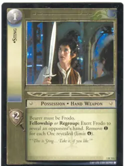 Lord Of The Rings CCG FotR Card 1.R313 Sting - Image 1