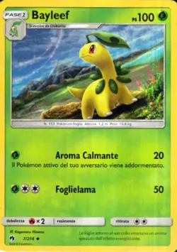 Pokemon Carta Bayleef 7/214 Non Comune in Italiano Usata Card ✿ - Image 1