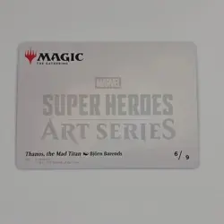 MTG Thanos, the Mad Titan Super Heroes Art Series 6/9 Full Art Card NM+ - Image 2