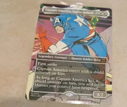 Captain America, Super-Soldier (Borderless) (0316) Marvel Super Heroes MTG MINT - Image 1