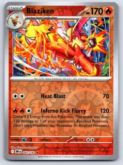 Blaziken 042/182 Pokemon Destined Rivals Reverse Holo NM/LP - Image 1