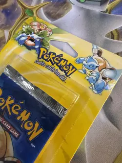 Pokemon TCG Base Set WOTC 1999 Sealed Blister Pack 11 Cards Blastoise - Image 3