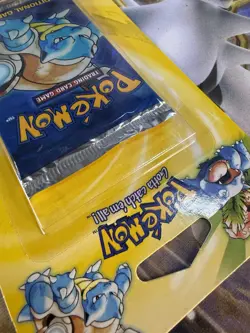 Pokemon TCG Base Set WOTC 1999 Sealed Blister Pack 11 Cards Blastoise - Image 5