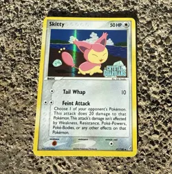 Pokemon TCG EX Crystal Guardians Skitty 41/100 Reverse Holo Stamped 50 HP (2006) - Image 1