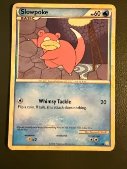 Pokemon TCG Slowpoke 81/123 HeartGold & SoulSilver HGSS1 LP - Image 1