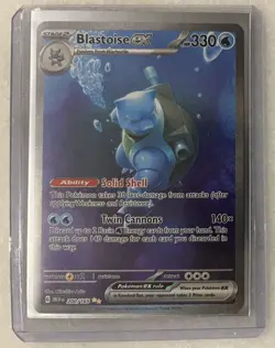 Pokemon TCG Scarlet & Violet 151 Blastoise EX Holo Card 200/165 - Image 1