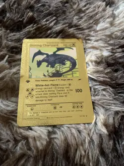 Pokemon Card Shining Charizard 1st Edition Ultra Rare Gold Foil 107/105 - Image 1