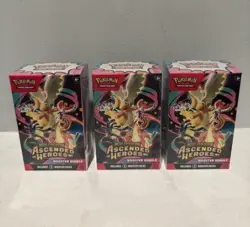 Lot of Pokemon Mega Evolutions Ascended Heroes Booster Bundle Factory Sealed (3) - Image 1