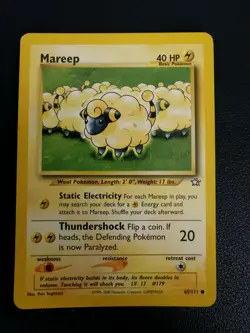 Pokemon Card Mareep 65/111 Neo Genesis Common WOTC - Image 1