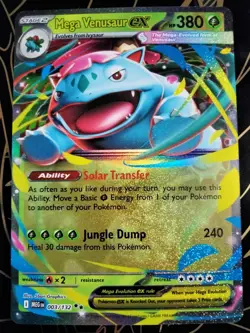 Mega Venusaur ex 003/132 Mega Evolution Double Rare Holo Pokemon TCG NM/M - Image 2