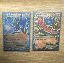 Pokemon TCG Lucario EX & M Lucario EX 2-Card Lot Holo Furious Fists 54/111 2014 - Image 1
